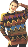Пуловер с четким геометрическим рисунком